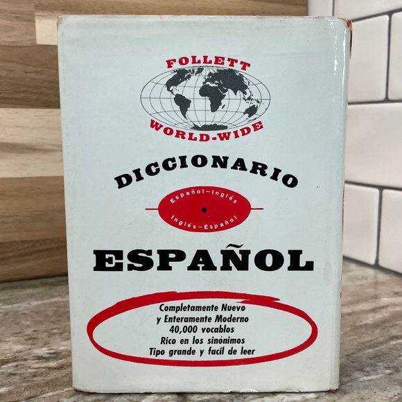 Book: SPANISH Dictionary by Follett World-Wide Hardcover USED Vintage 1961 - Picture 2 of 7